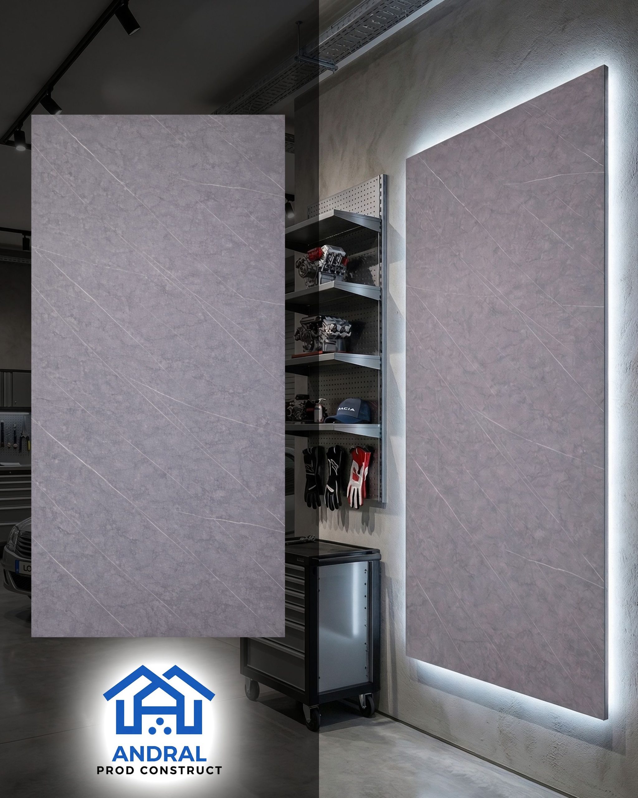 Panou decorativ imitatie marmura WPC APC-110