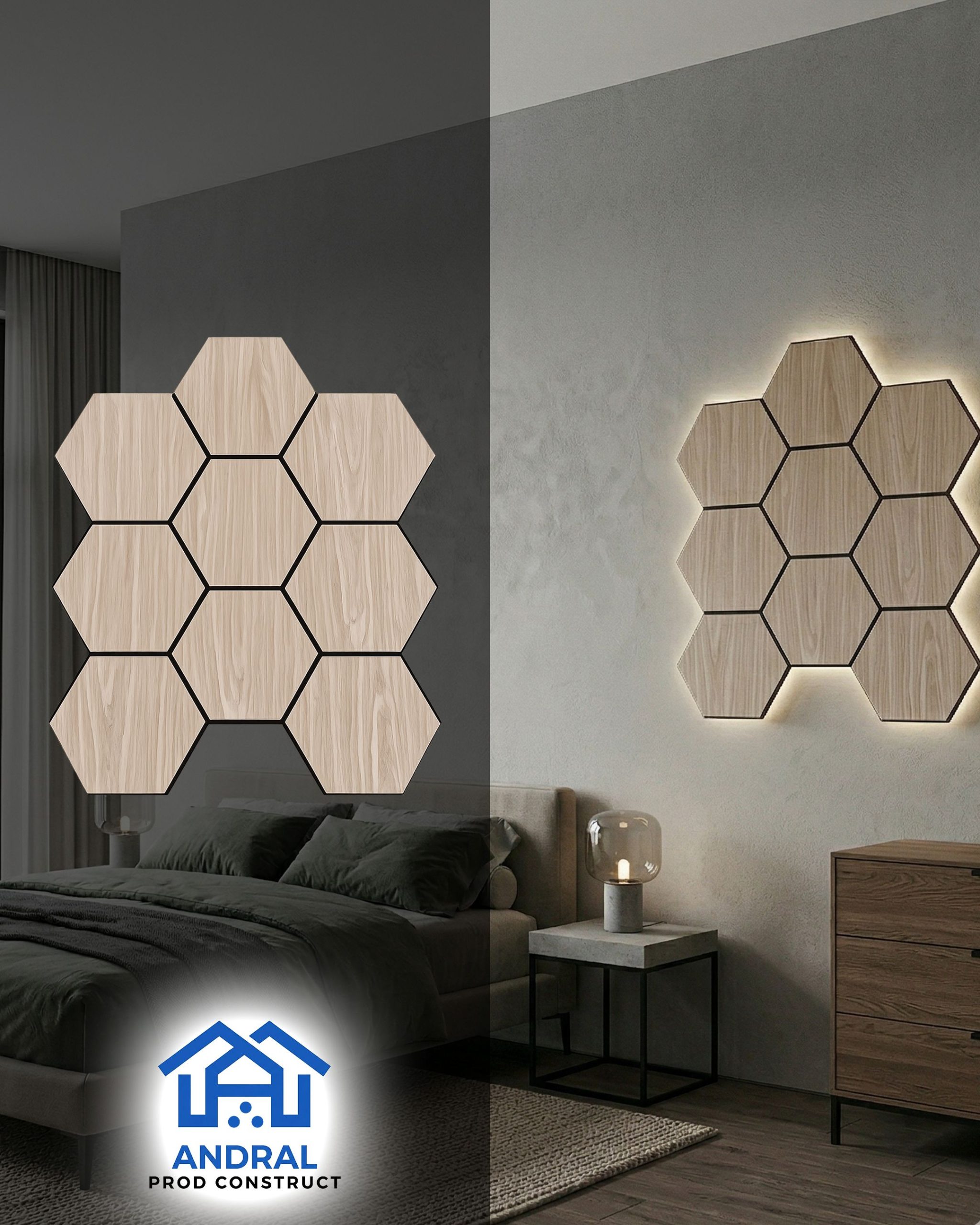 Panou acustic hexagonal APC-Hexagon Aluna